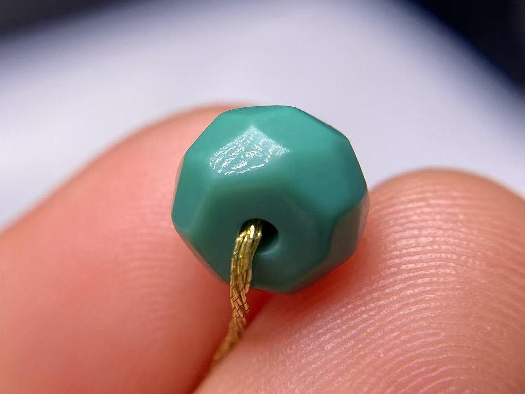 原矿高瓷无相珠，玉化果冻料，尺寸8.2x5.7mm，重0.5克（323）