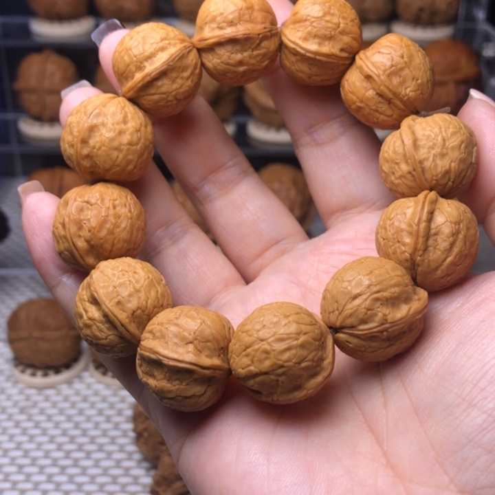 把件文玩核桃92号黄金豆手串