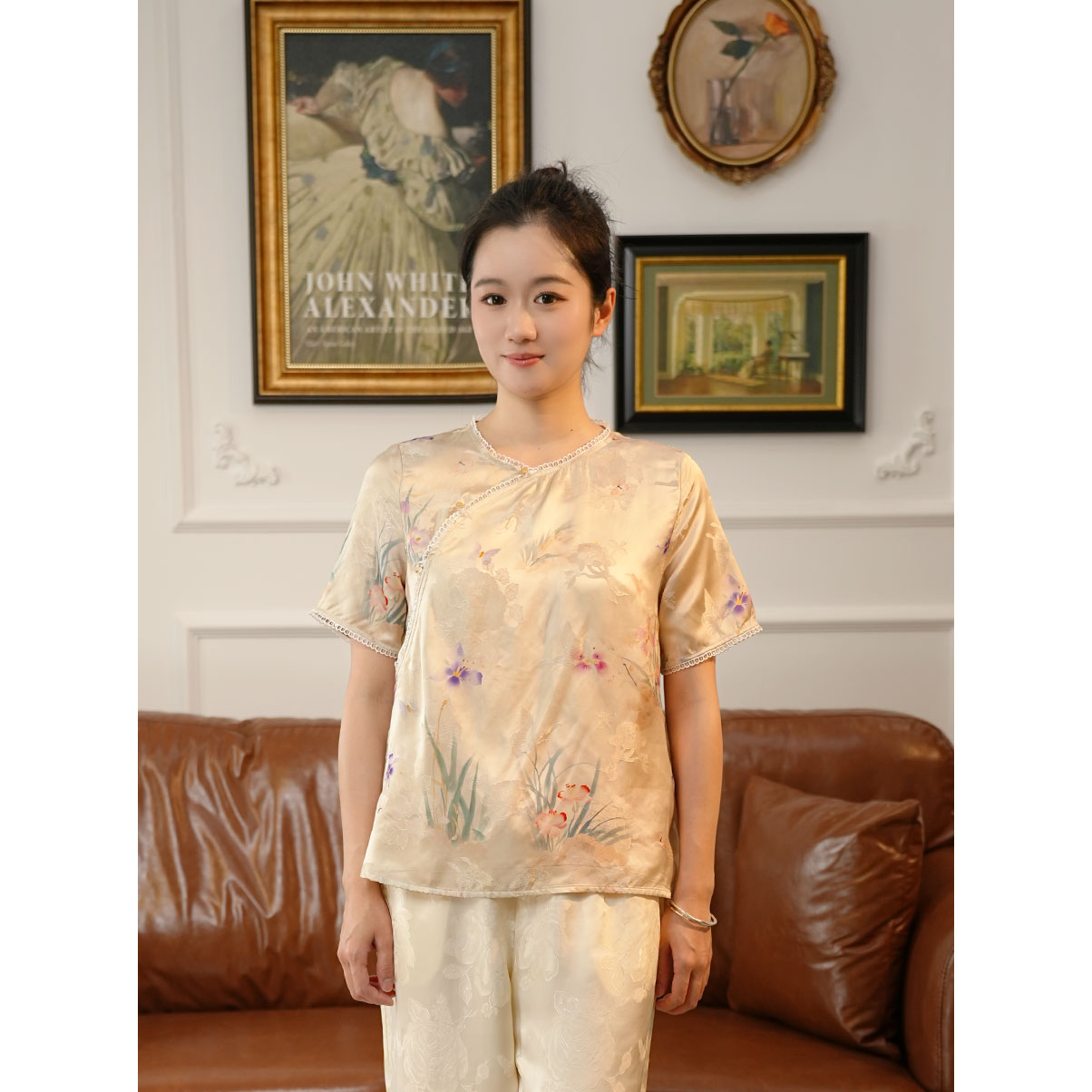 [素锦]2025春夏季中式国风短袖2180