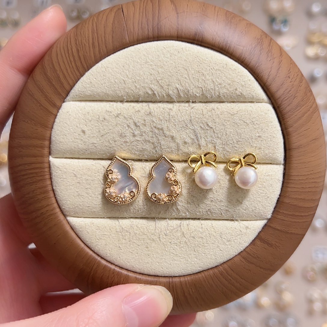 耳饰淡水珍珠银S925镶嵌