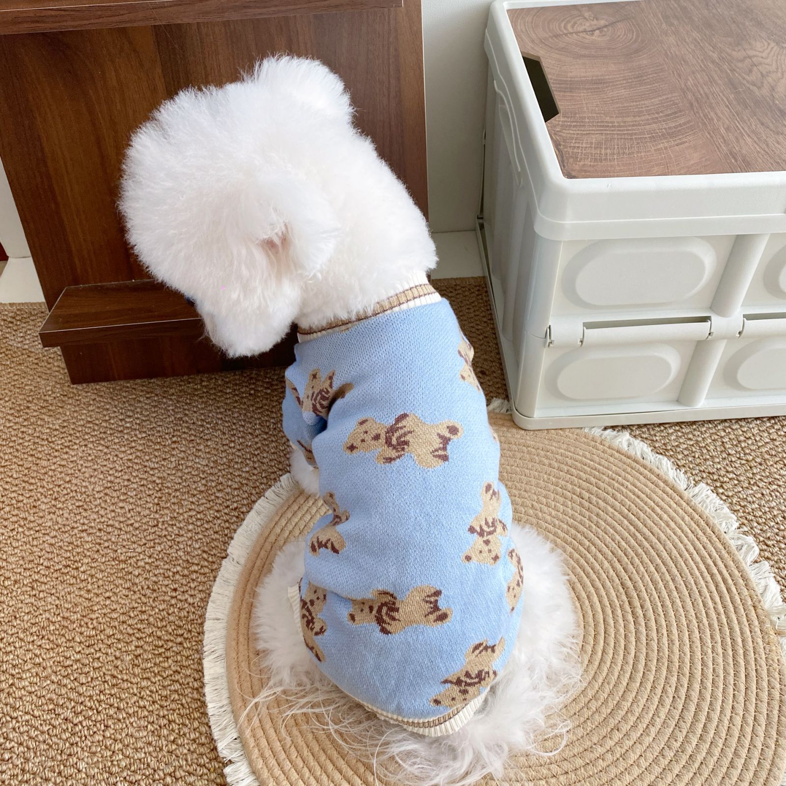 宠物针织开衫毛衣秋冬装泰迪比熊贵宾狗狗猫咪小型犬衣服保暖