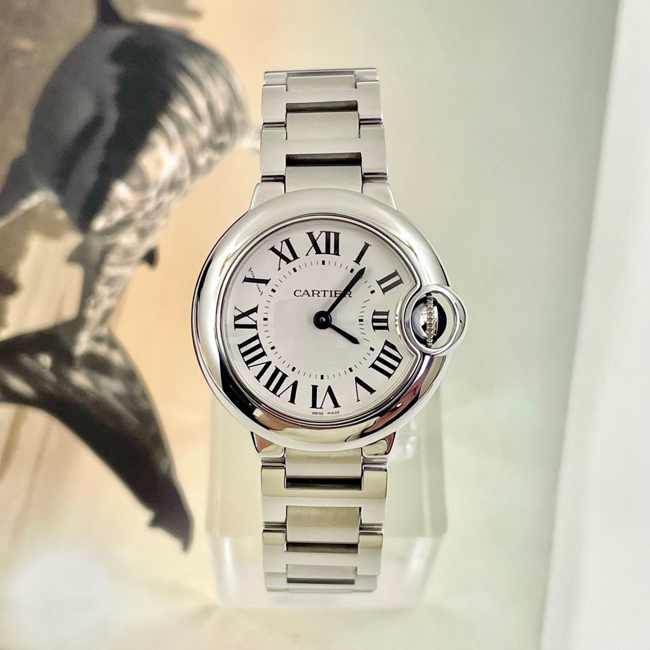 99新 Cartier/卡地亚 单表 28mm 蓝气球 W69010Z4 精钢 石英