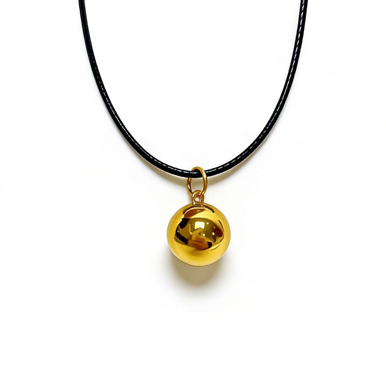 【抖音质检包邮】足金999带扣头有求必应金球吊坠