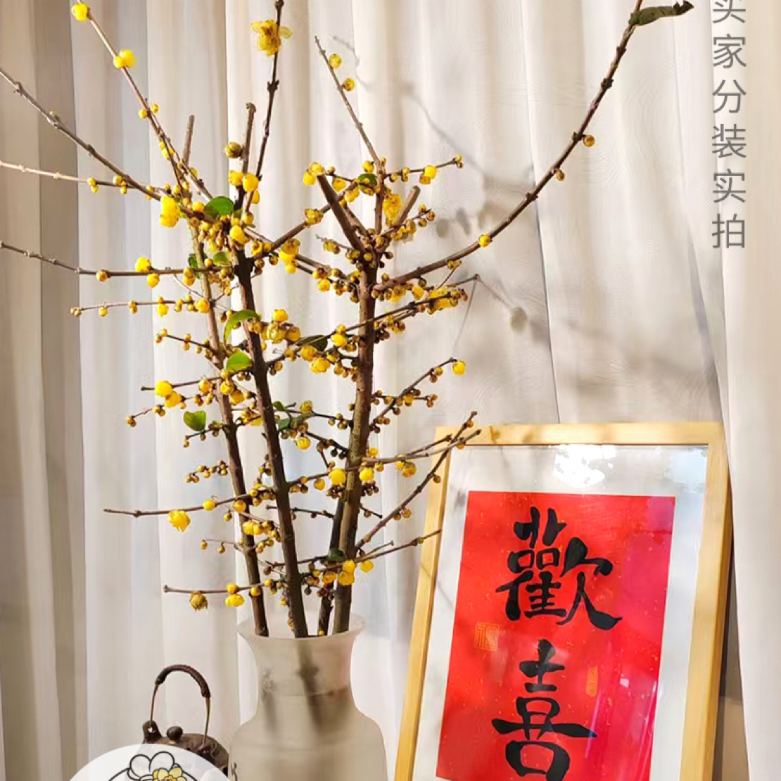 （中通70cm6-8枝）鲜切1号/素心腊梅切花/零度以下未拍保温不予售后