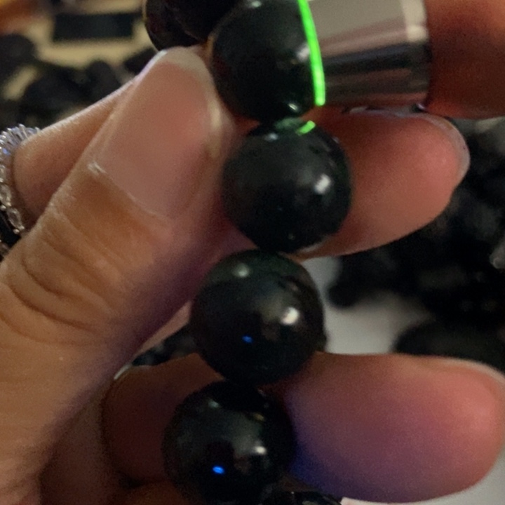 翡翠未镶嵌手链墨翠14大漏