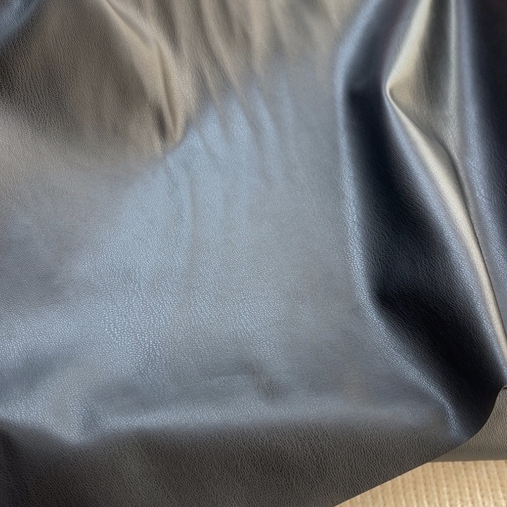 黑色针织底弹力软皮1米。 