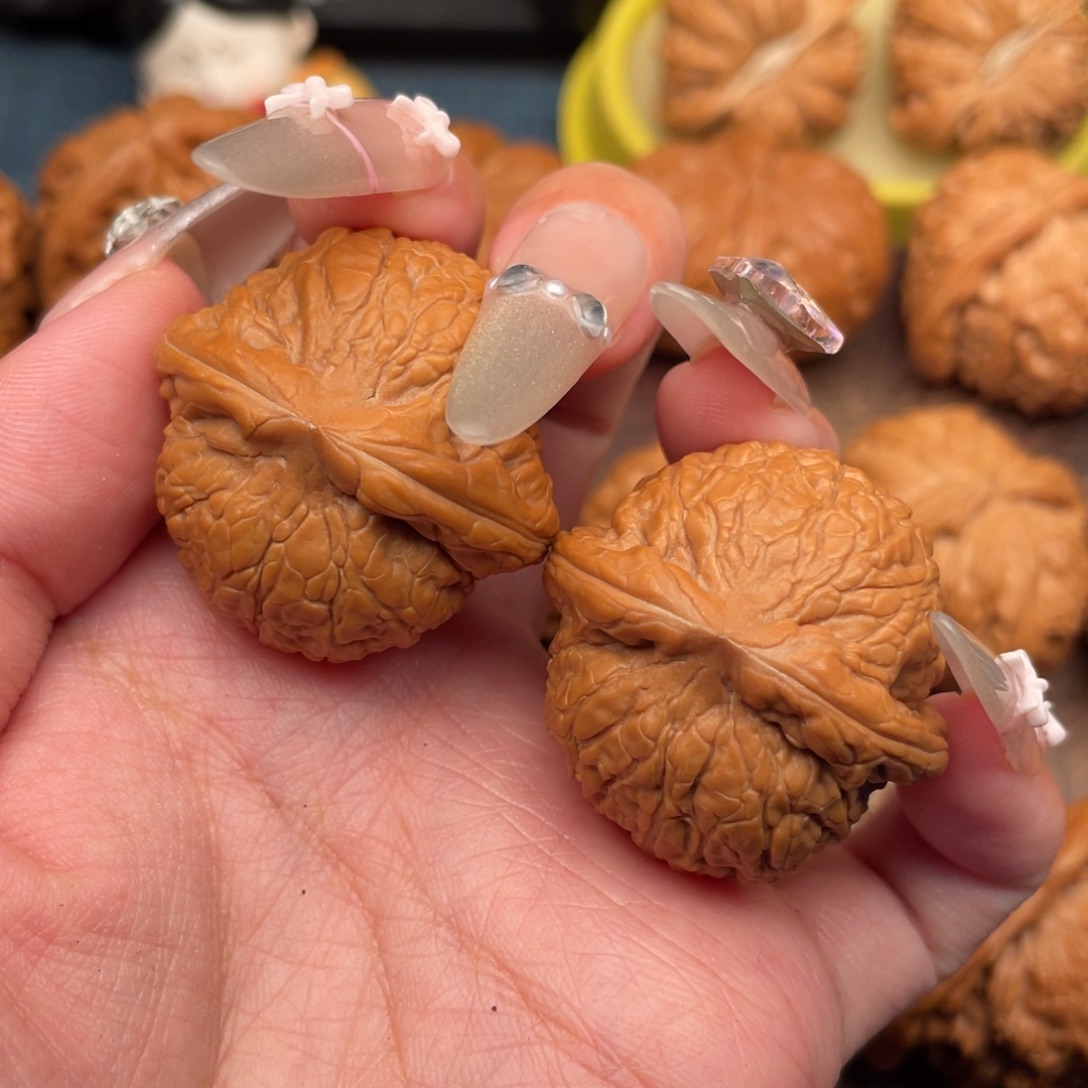 吊坠文玩核桃全品红皮乾隆磨34