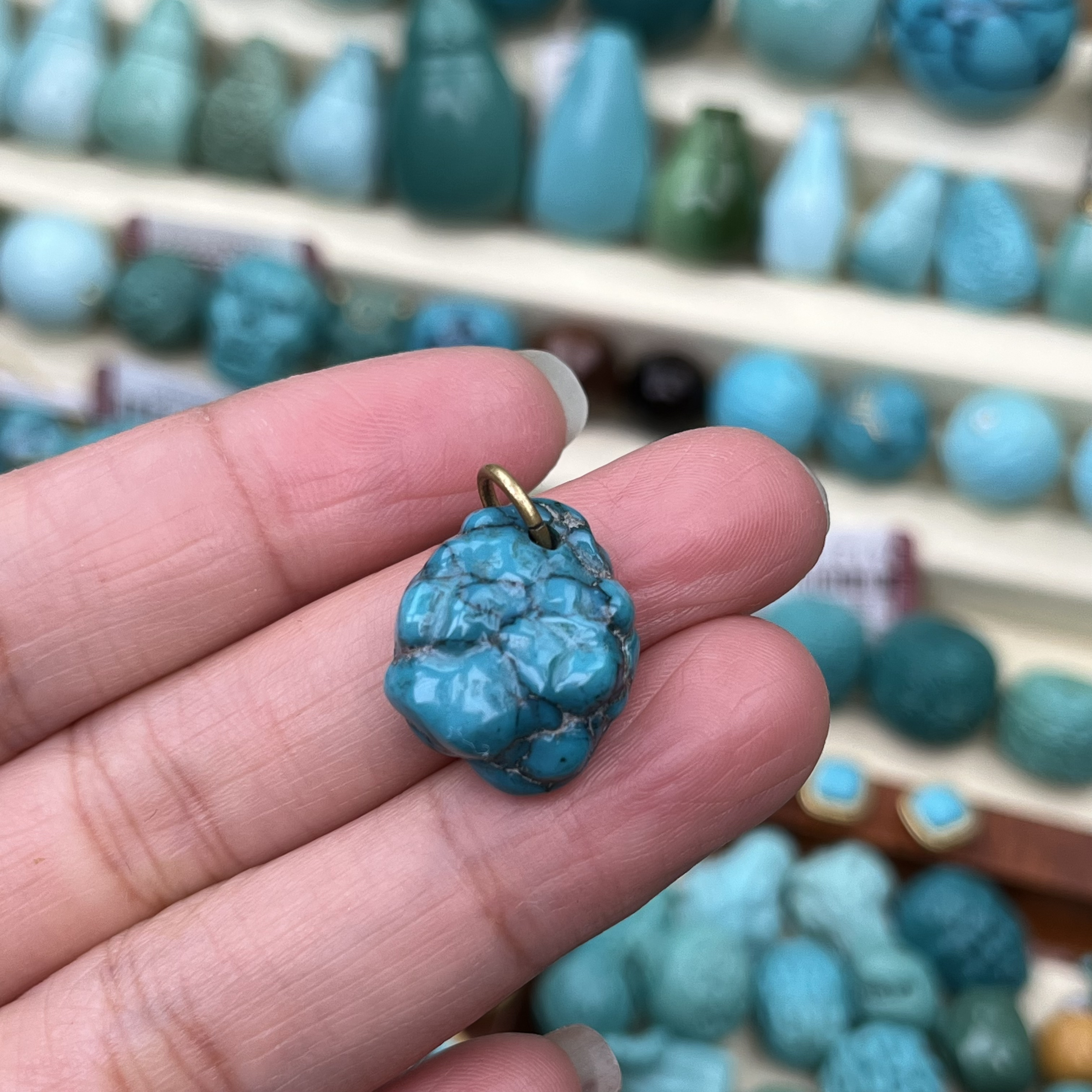 天然原矿绿松石配饰