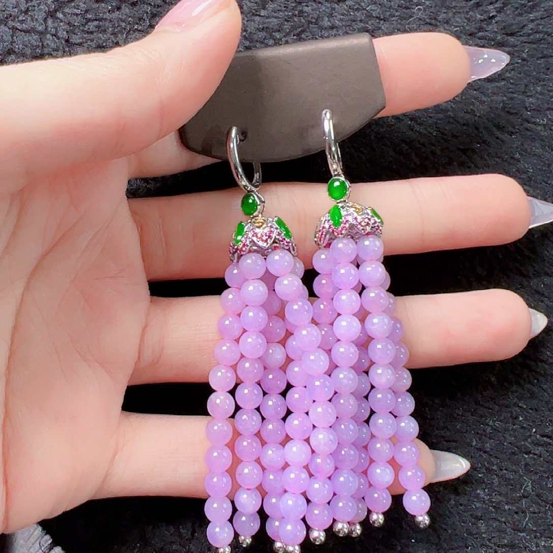 翡翠耳饰18K金镶嵌签收后24小时鉴赏期