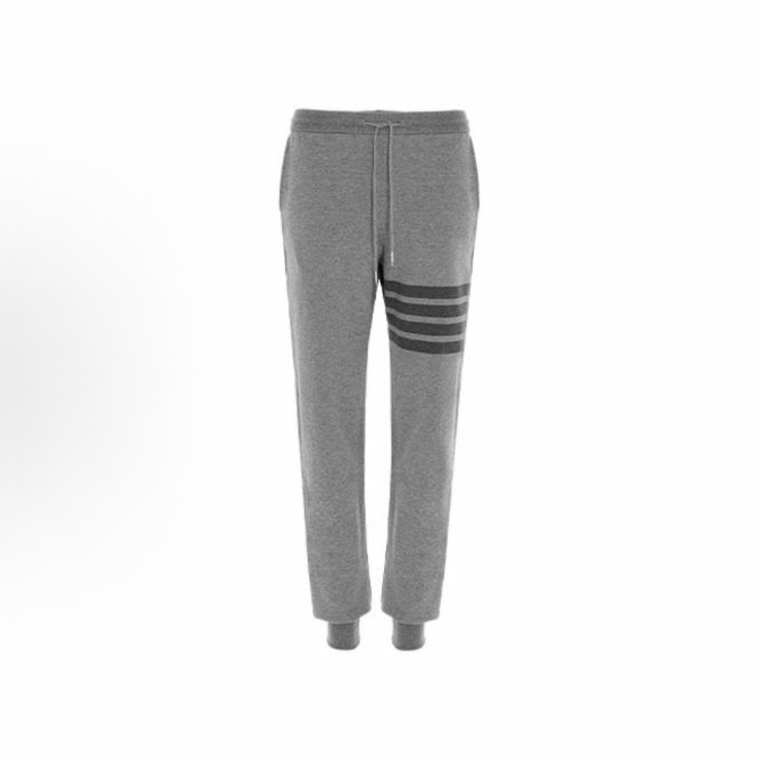 THOM BROWNE汤姆·布朗 四条纹棉质中腰针织运动裤