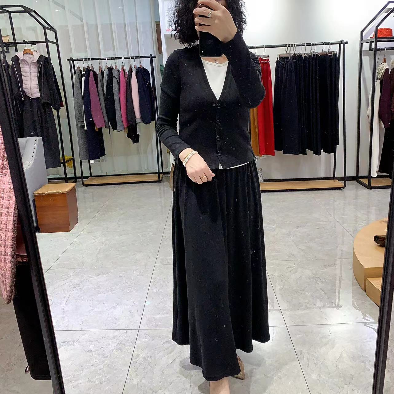 时尚两件套裙075