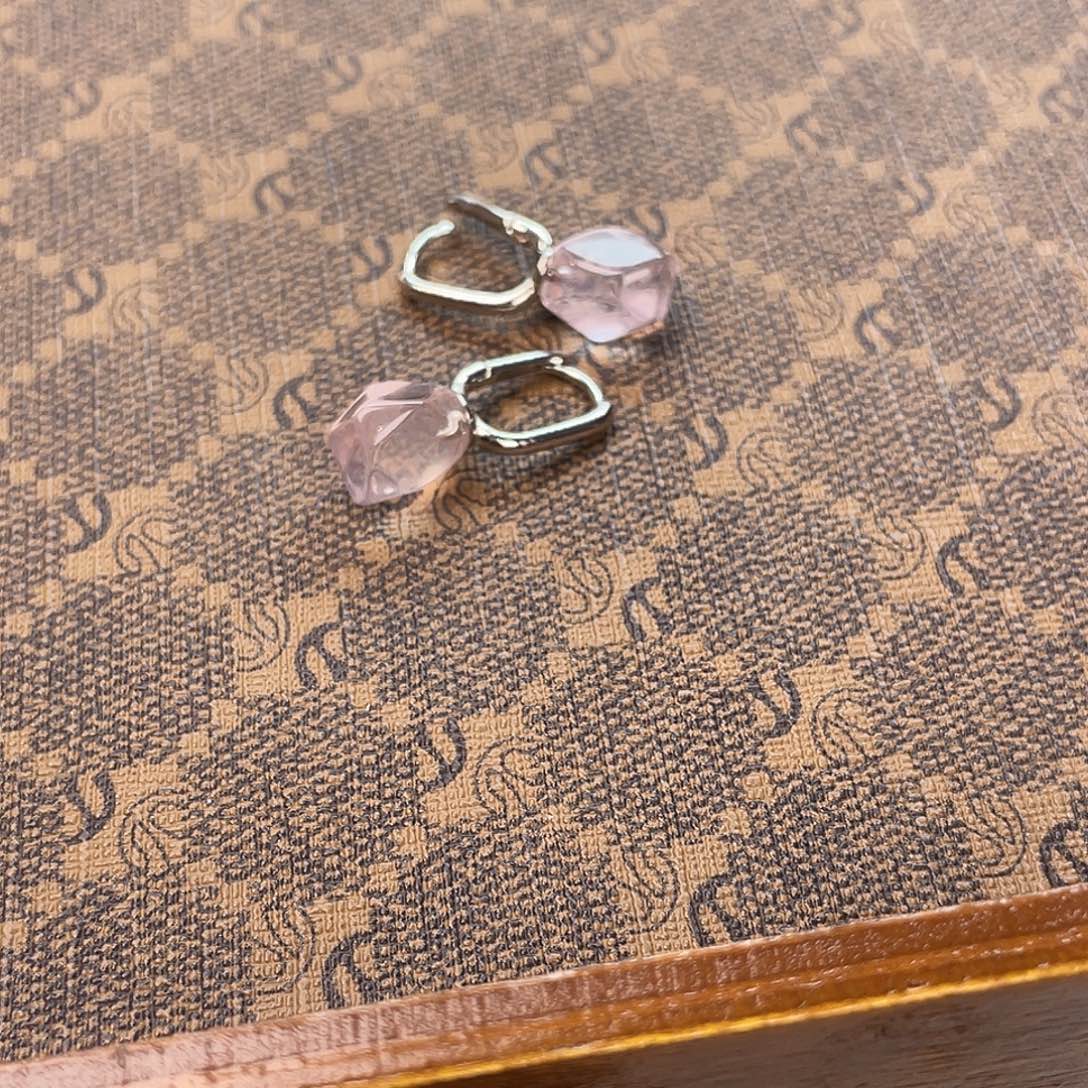 非金属耳坠粉水一对