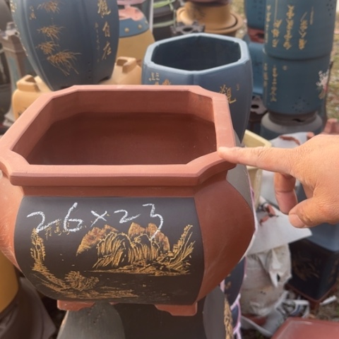 红陶紫砂花盆盆景盆栽