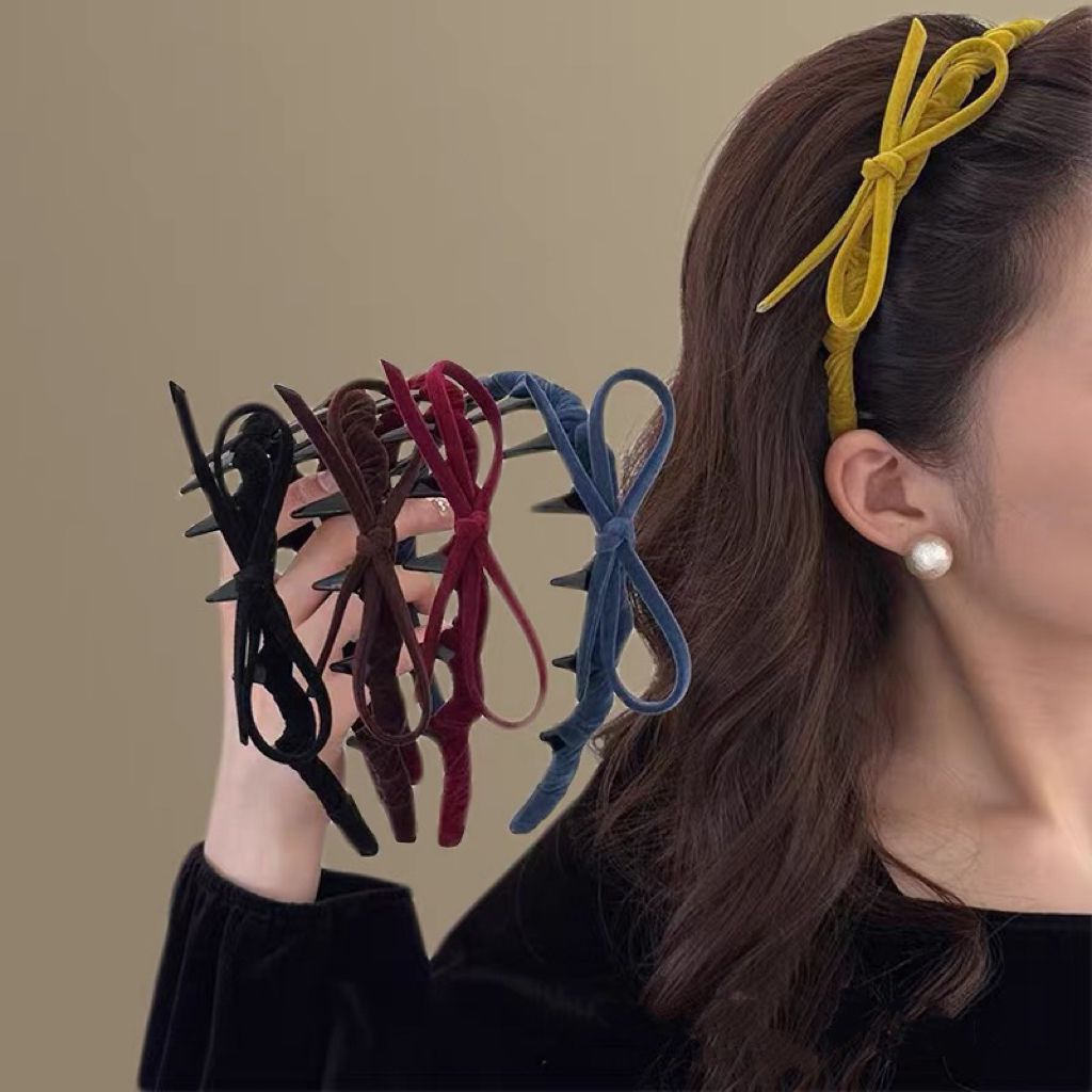 E4654韩系布艺波浪发箍2025带齿防滑洗脸头箍高颅顶碎发发卡头饰