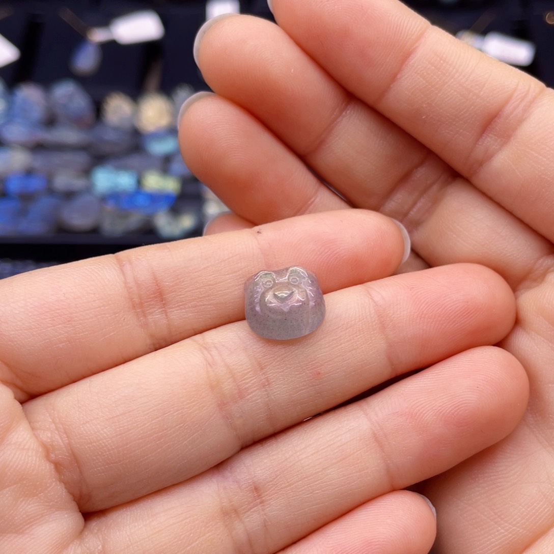 长石吊坠(不含链)银S925镶嵌紫****客户定制银扣头