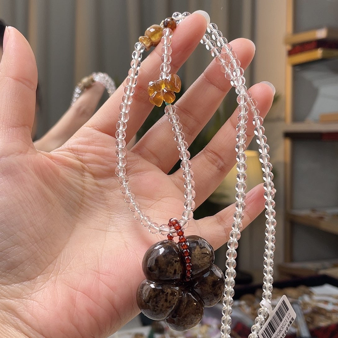 琥珀颈饰未镶嵌蜜蜡吊坠