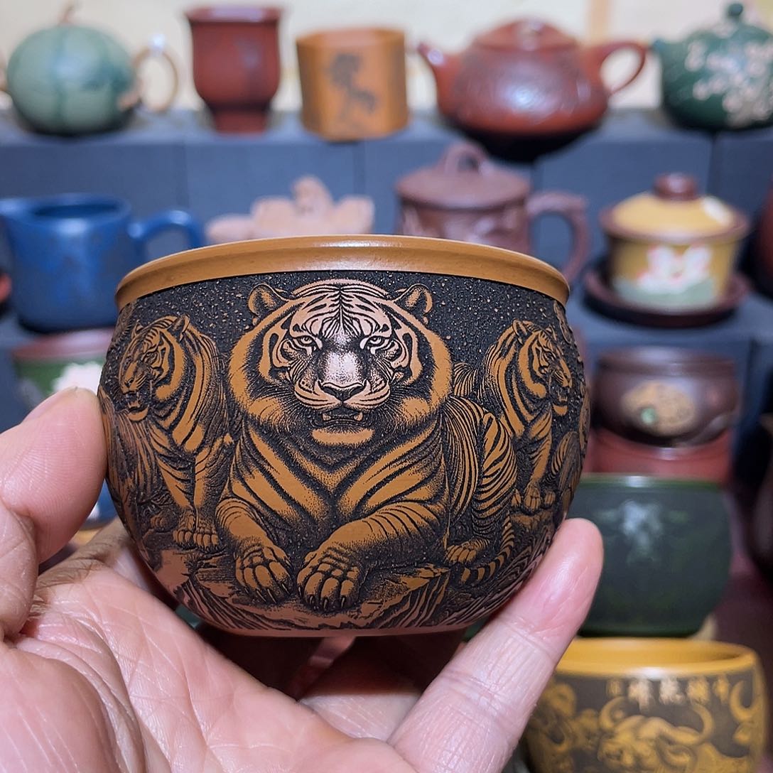 原矿紫砂手工主人杯