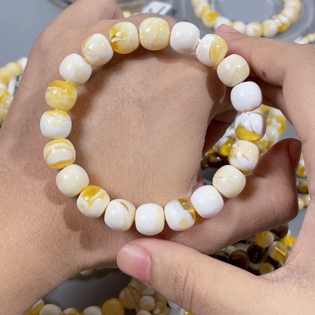 手串琥珀未镶嵌W**～