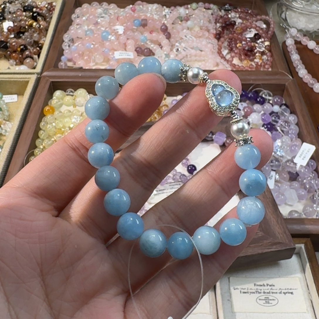 水晶手链未镶嵌海蓝宝