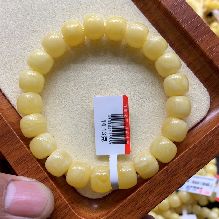 蜜蜡手链未镶嵌苏*力蜜蜡