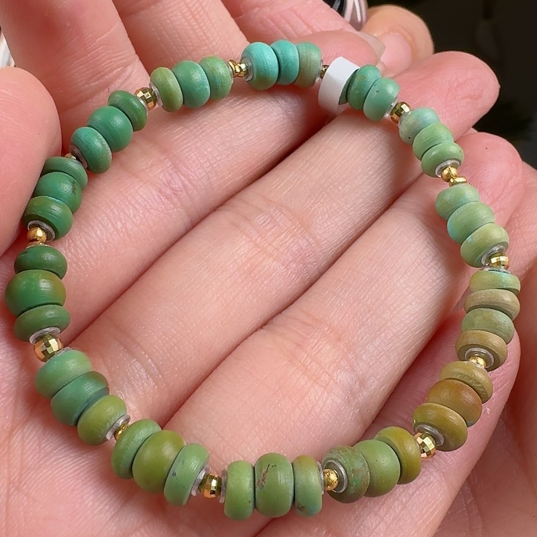 绿松石珠宝奇石18K金镶嵌