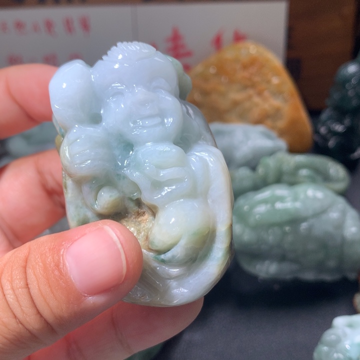 翡翠未镶嵌颈饰保真天然A货翡翠