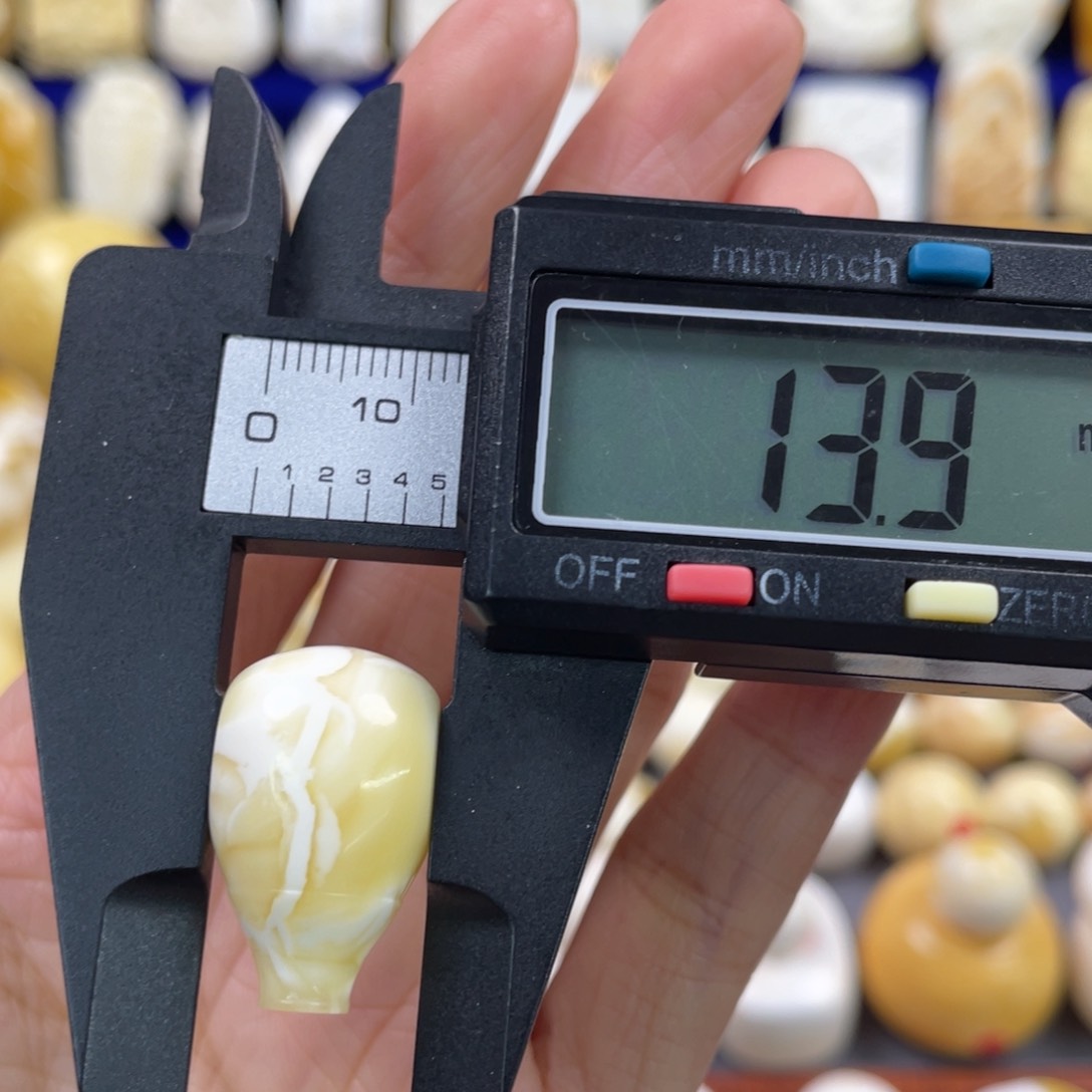 蜜蜡裸石未镶嵌琥珀蜜蜡三通配饰