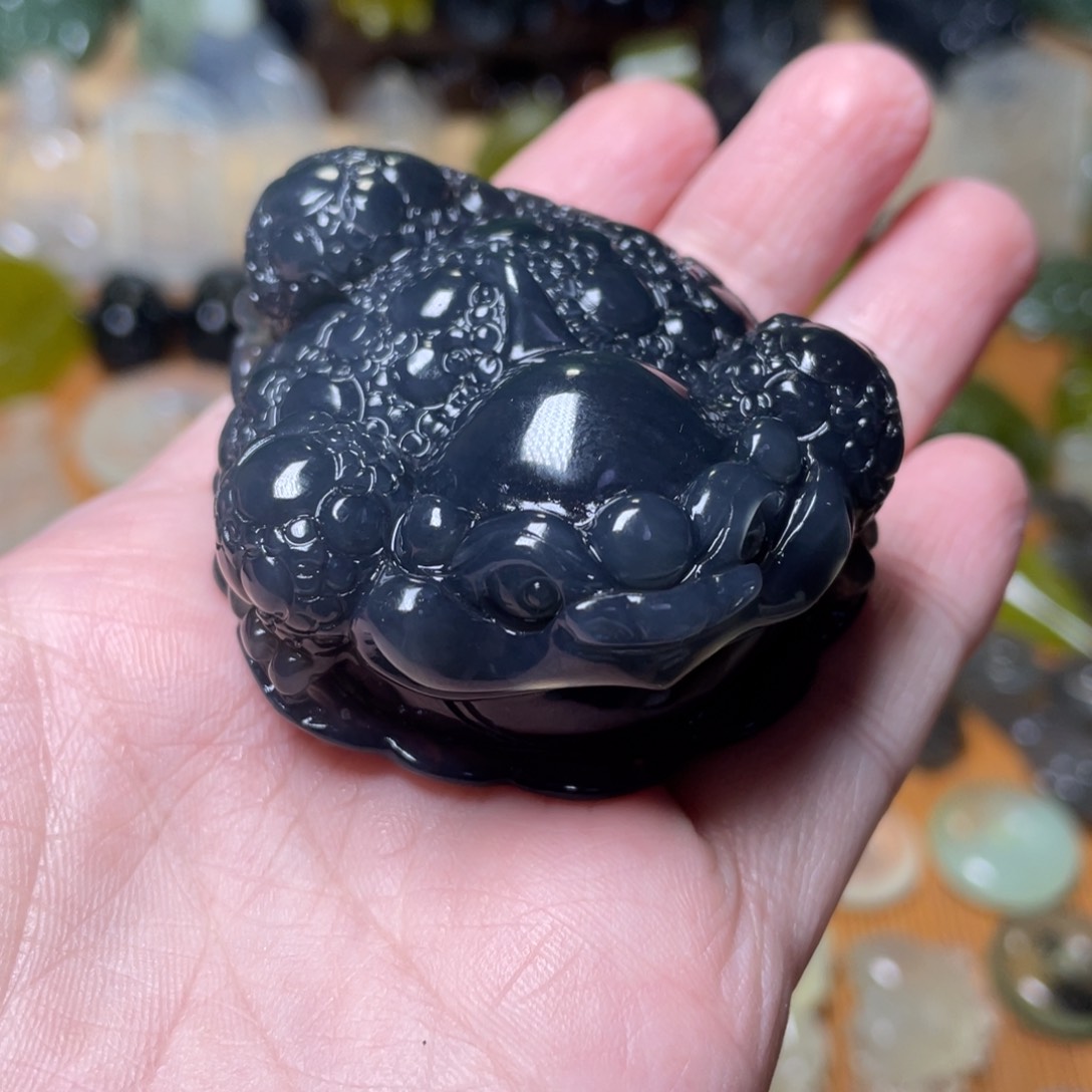 蛇纹石玉手把件未镶嵌