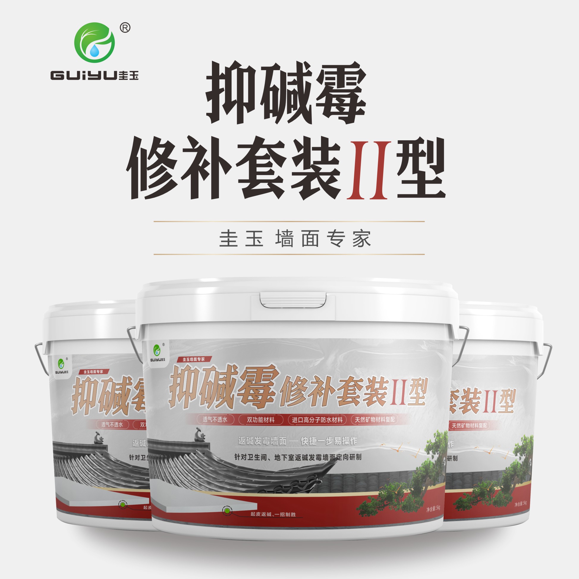 抑碱霉修补套装2型止水腻子