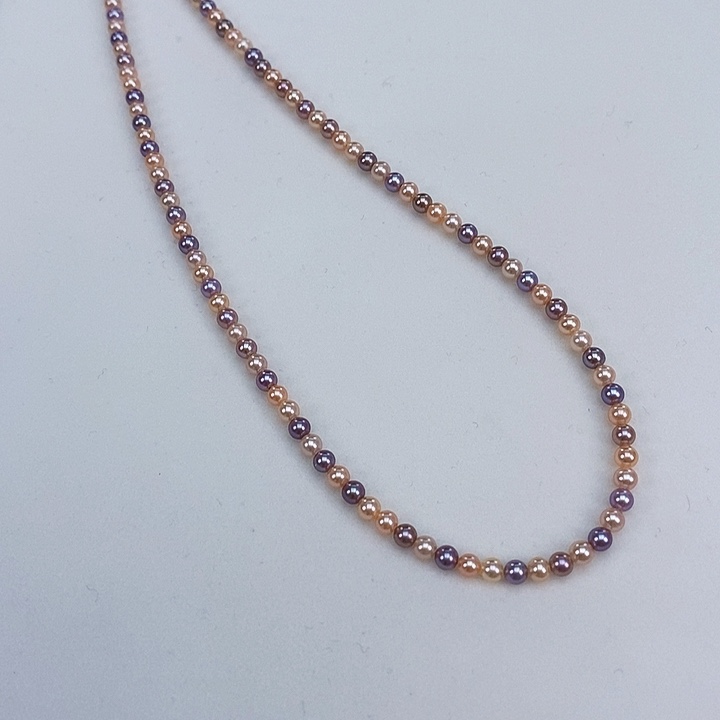 淡水珍珠颈饰银S925镶嵌3.5-4正圆炫彩无暇糖果珠