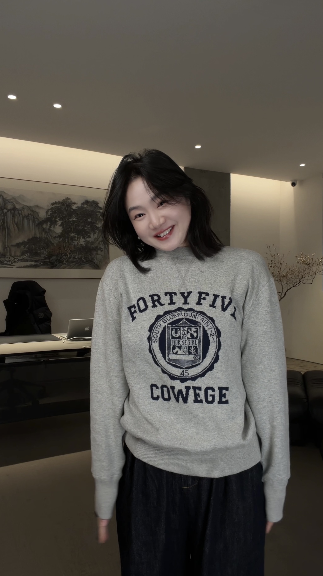 Purple | 紫 设计师新款百搭时尚涂鸦套头衫82577