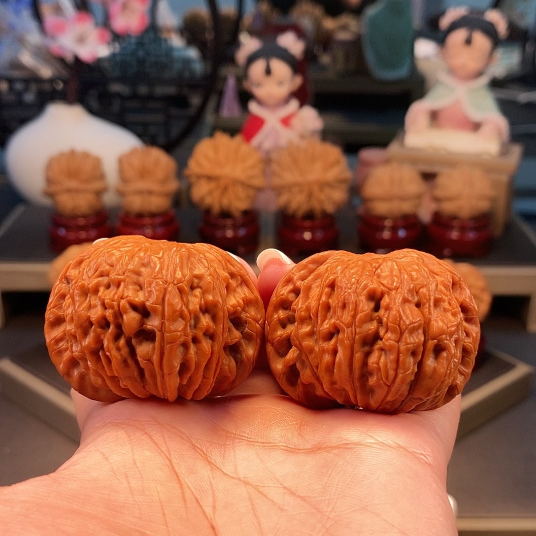 H***！文玩核桃把件44全品磨盘