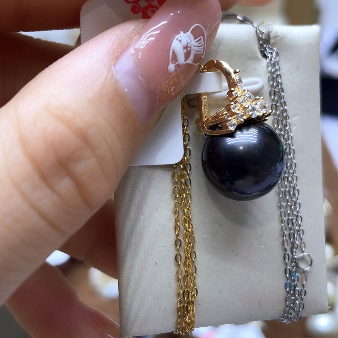 海水珍珠颈饰银S925镶嵌