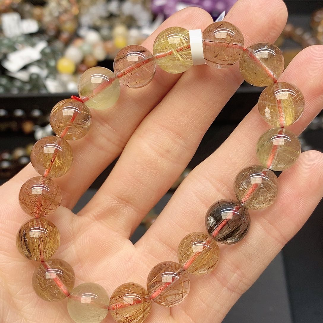 水晶手链未镶嵌19彩发11mm