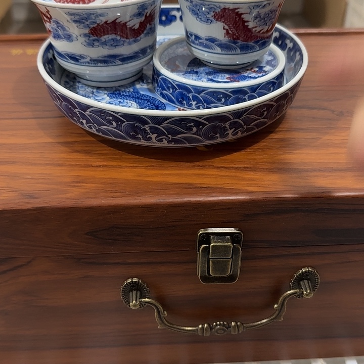 摆件双龙戏珠五件套➕礼盒