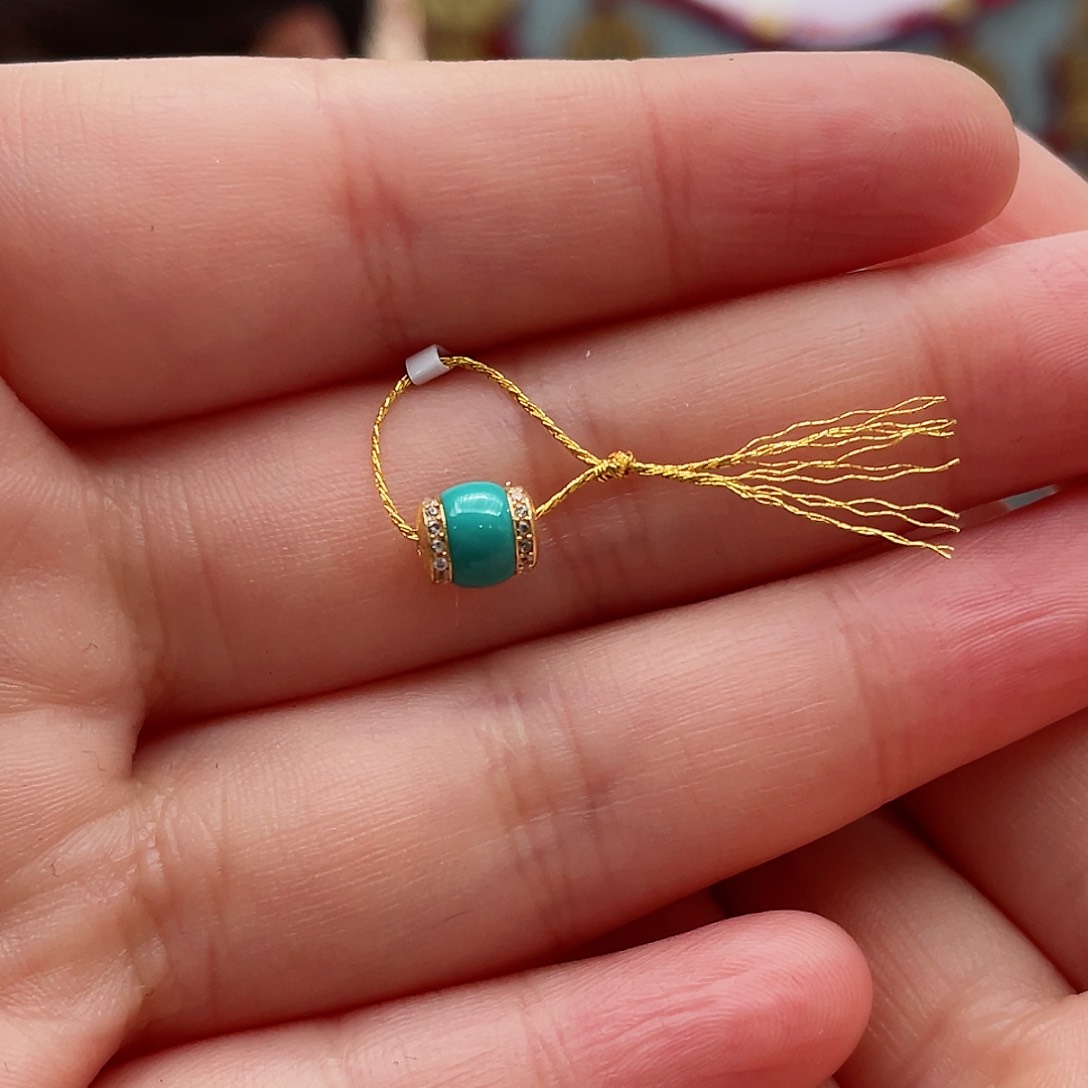 绿松石颈饰18K金镶嵌