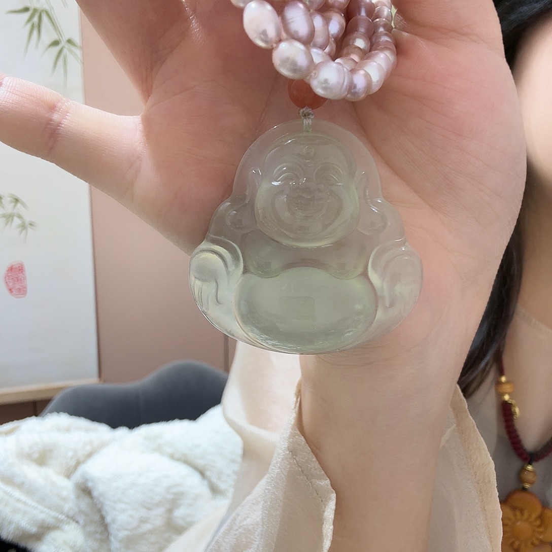 紫****蛇纹石玉未镶嵌颈饰