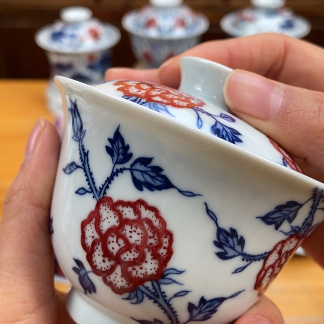 手绘现代茶具非古董