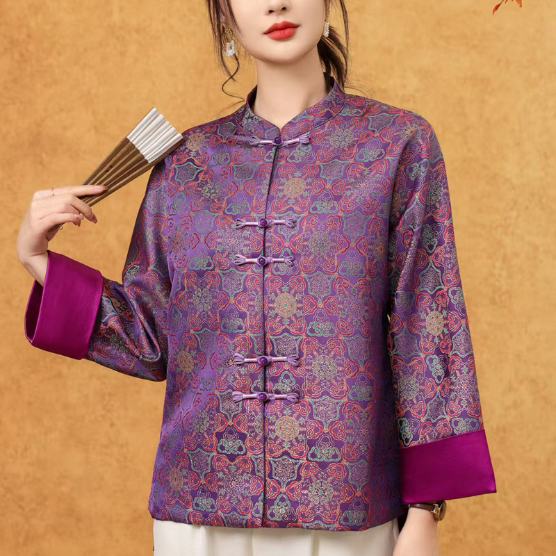 【盘绦如意】2025早春新款非遗100老宋锦外套中式国风上衣开衫长袖7