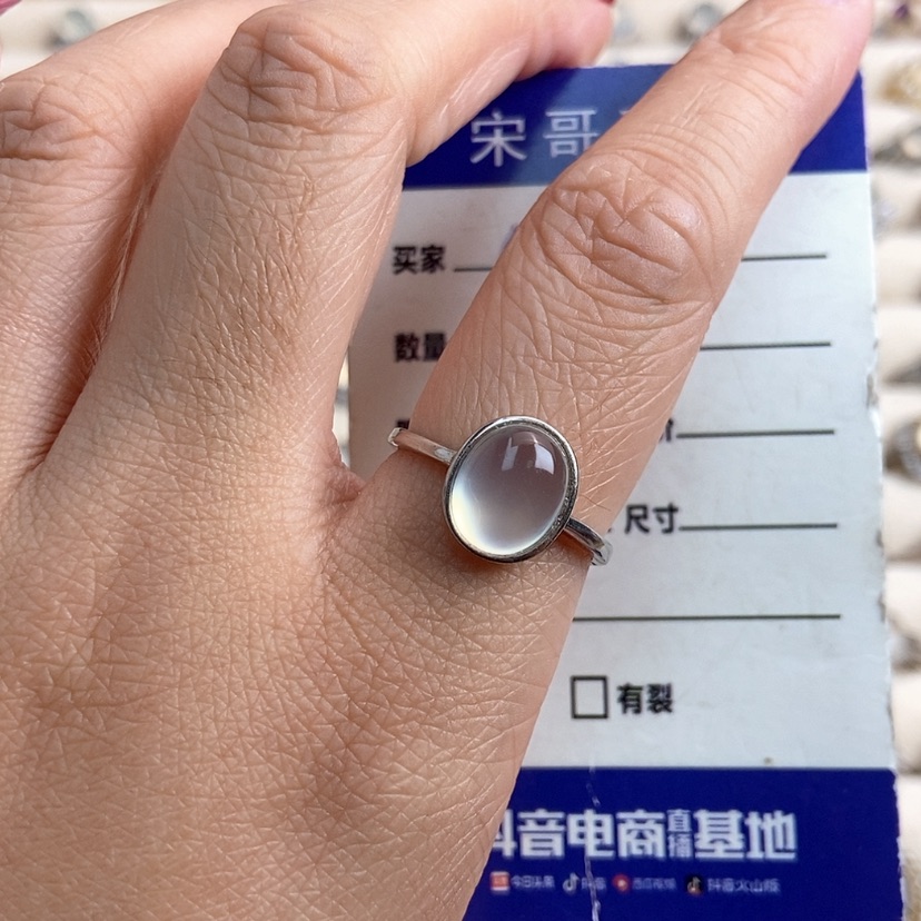 【闪购商品】岫玉戒指银S925镶嵌千****室新疆西藏不包邮