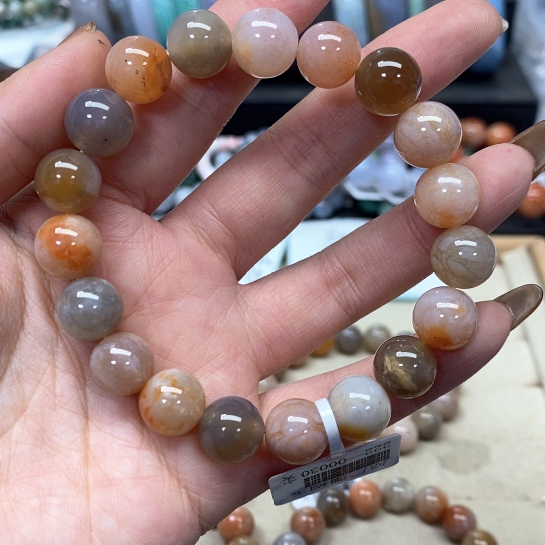 硅化珊瑚（珊瑚玉）手链未镶嵌186