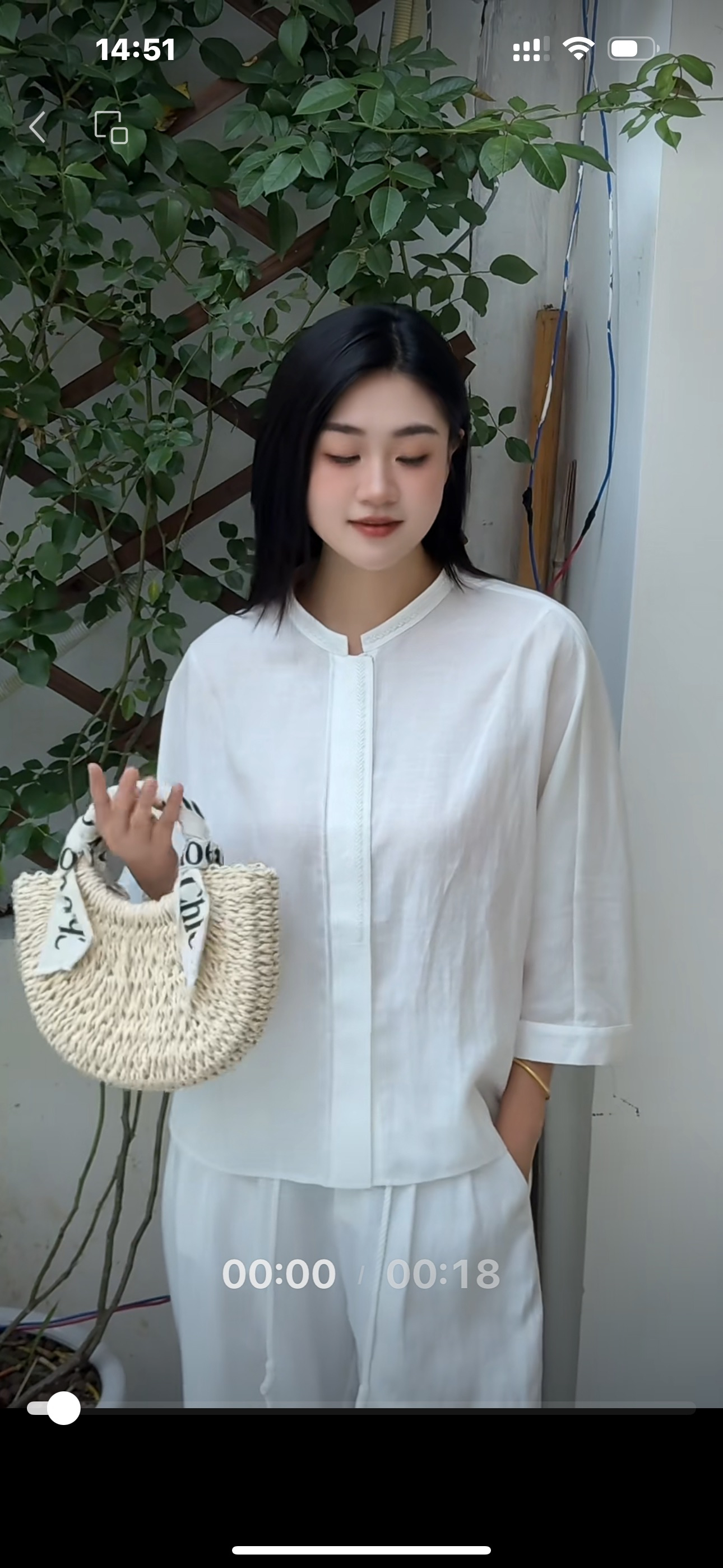 LINGZI/领姿 立领新中式珠绣亚麻衬衫