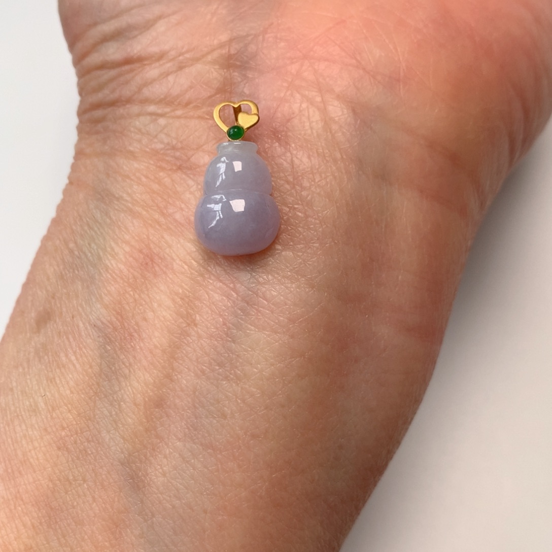 翡翠颈饰18K金镶嵌葫