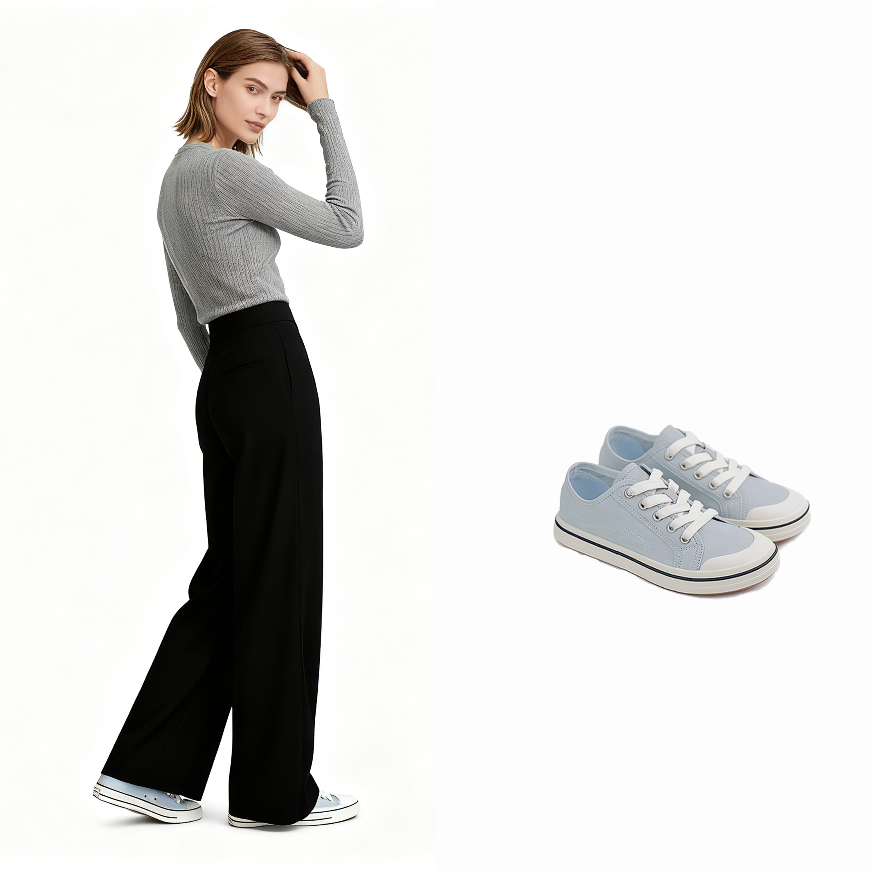 DEAL 得乐【蓝色板鞋】2025年新款透气百搭休闲鞋2E1528516