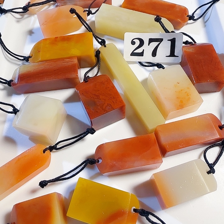 H***O青田石印石老挝石小精品17个