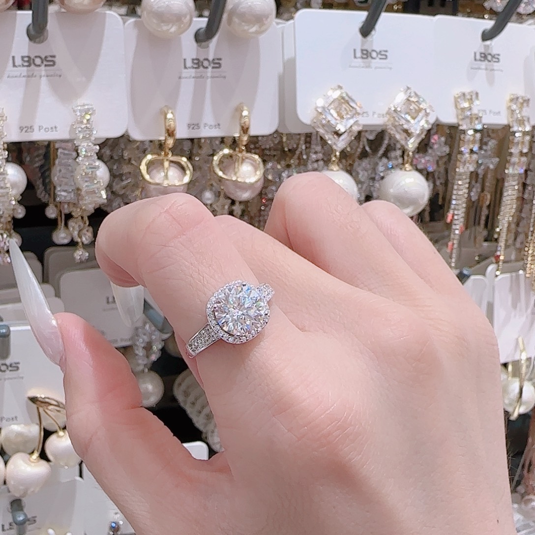 锆石铜合金925银戒指