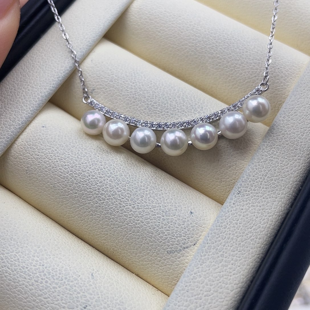 银S925镶嵌颈饰海水珍珠