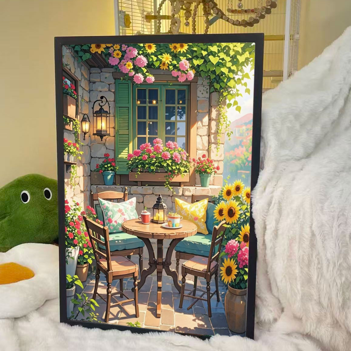 【庭光花影】钻石画餐厅挂画手工diy礼物像素画治愈系玩具送闺蜜