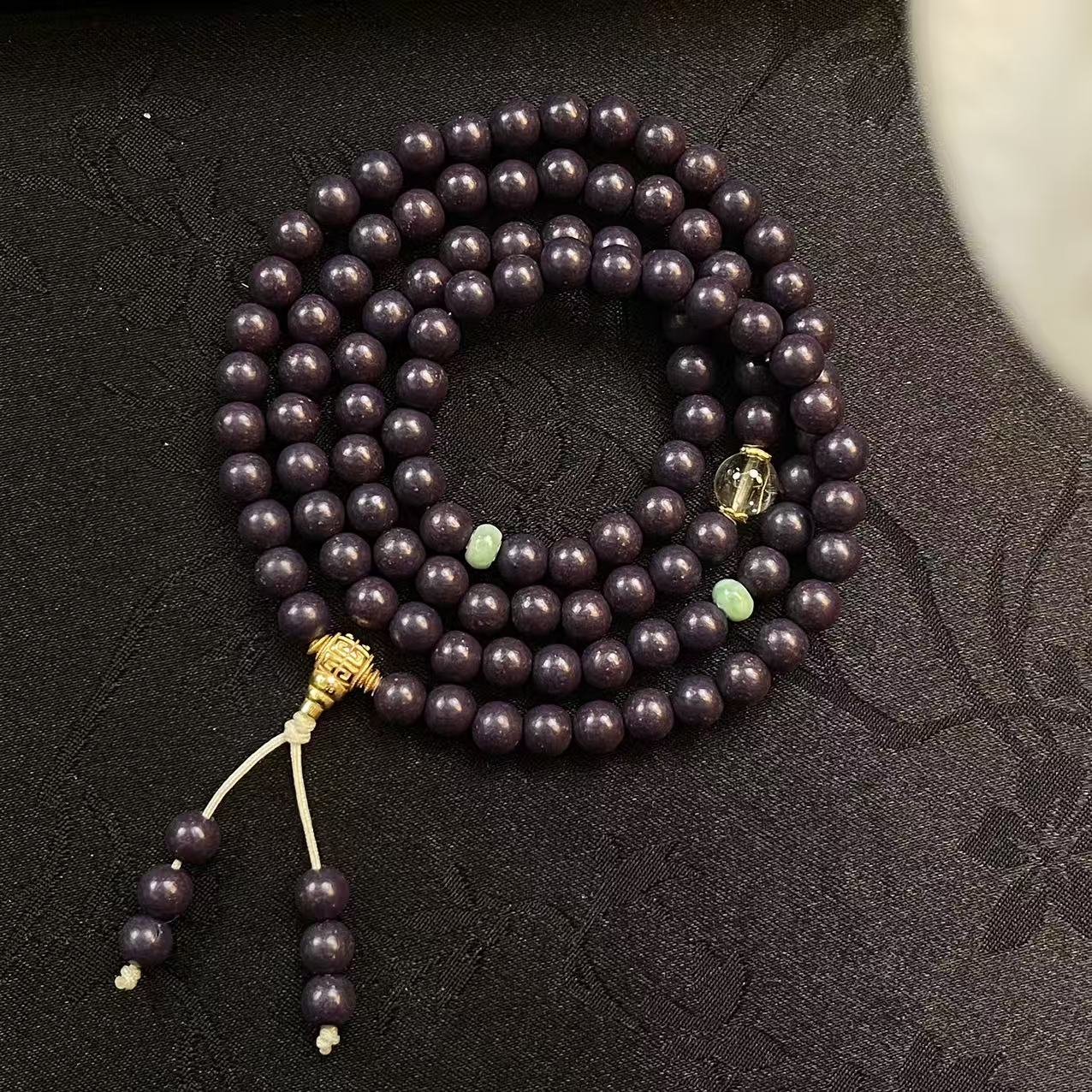 【紫气东来】 去祛湿 降三高 传承高端手工设计款合香珠 108 0.6cm