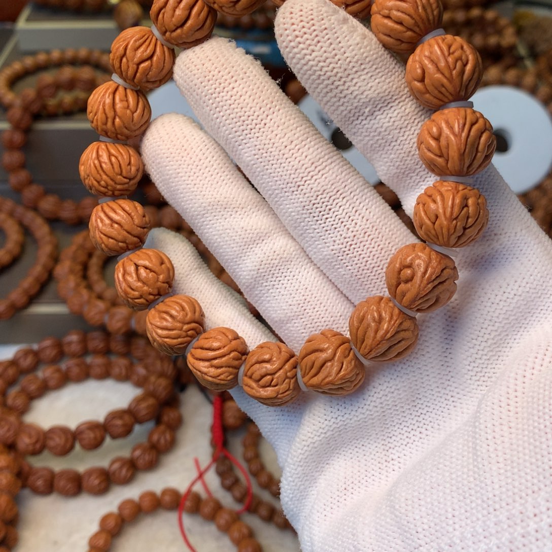 桃核手串秦岭龙纹